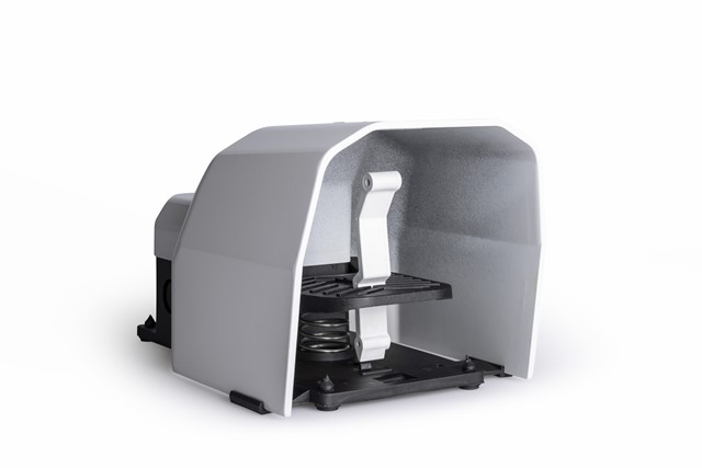 PDK Series Metal Protection 1NO+1NC Single Grey Plastic Foot Switch